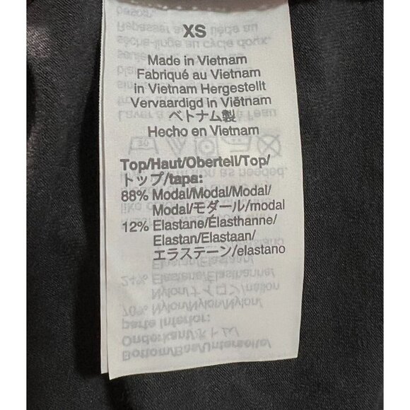 J Crew 365 Sz XS Gray Draped Cowl Neck Cap Sleeve Modal Stretch Bodysuit NWT NEW - Picture 9 of 11